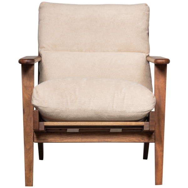 BePureHome Houston fauteuil bouclã/hout naturel Naturel Fauteuil